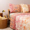Queen Size Flat Bedsheets 4pcs. Set 250x280cm Cotton Bassetti Agrigento - Pink 698910