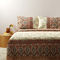 Queen Size Flat Bedsheets 4pcs. Set 250x280cm Cotton Bassetti Agrigento - Beige 698916