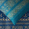Queen Size Flat Bedsheets 4pcs. Set 250x280cm Cotton Satin Bassetti Brenta - Blue 714442