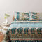 Queen Size Flat Bedsheets 4pcs. Set 250x280cm Cotton Satin Bassetti BG Genova - Green 694662