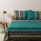 Queen Size Flat Bedsheets 4pcs. Set 250x280cm Cotton Bassetti Maser - Green 714435
