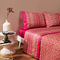 Queen Size Flat Bedsheets 4pcs. Set 250x280cm Cotton Satin Bassetti Piazza Ducale - Pink 684030