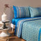Queen Size Bedspread 255x265cm CottonBassetti Piazza Ducale - Blue 684025