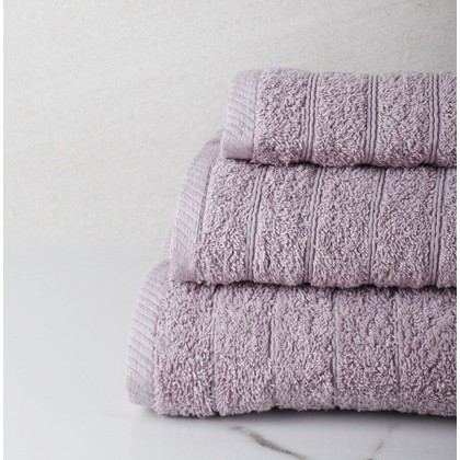 Bath Towels Set 3pcs 30x50/50x100/80x150 SB Home Elegante Collection Bonzai Dusty Pink 100% Cotton