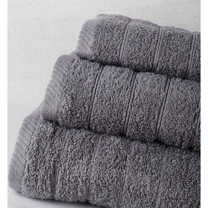 Bath Towels Set 3pcs 30x50/50x100/80x150 SB Home Elegante Collection Bonzai Grey 100% Cotton