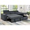Elmira Γωνιακός Καναπές Κρεβάτι Με Αποθηκευτικό Χώρο 247x174εκ. Σκούρο Γκρι Με Αναστρέψιμη Γωνία