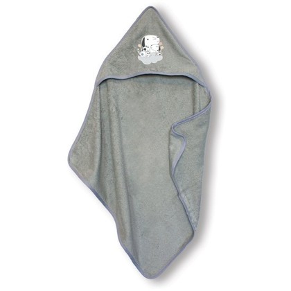 Baby's Hooded Cape 75x75 SB Home S Baby Collection Puppy Silver 100% Cotton