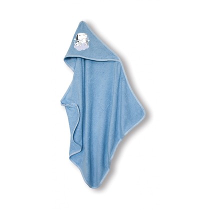 Baby's Hooded Cape 75x75 SB Home S Baby Collection Puppy Blue 100% Cotton