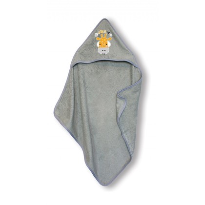 Baby's Hooded Cape 75x75 SB Home S Baby Collection Giraffe Silver 100% Cotton