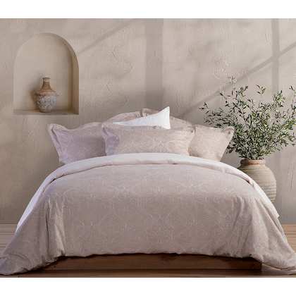 Double Bed Sheets Set 4pcs 240x270 NEF-NEF Premium Collection Vital Beige 100% Pennie Sateen Cotton 210TC