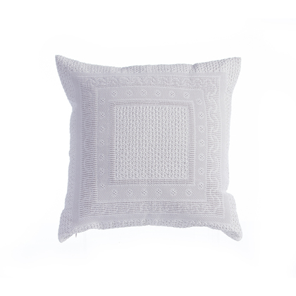 Decorative Pillowcase 50x50 NEF-NEF Bernard Grey 100% Cotton