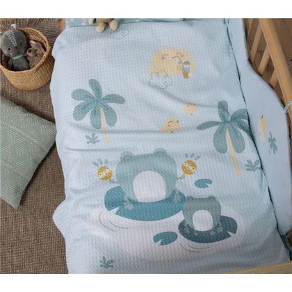 Baby's Holding Blanket 80x110 NEF-NEF Apollo Coral 100% Cotton