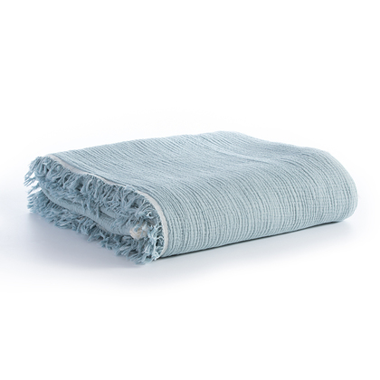 Double Blanket 220x230 NEF-NEF Apollo Blue 100% Cotton