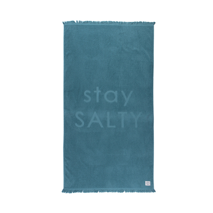Beach Towel 90x170cm Cotton NEF-NEF Stay Salty/ Teal 030590