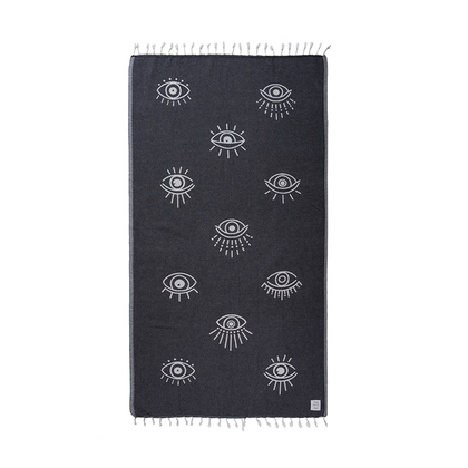 Beach Towel 90x170cm Cotton NEF-NEF Eyes on Me/ Black 035756