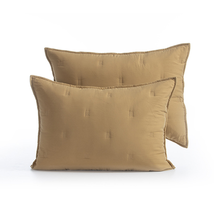 Set Of 2 Pillowcases 52x72 NEF-NEF Marven Honey 100% Microfiber
