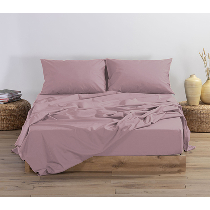 Double Fitted Bedsheet 140x200+30 NEF-NEF Basic 1213-Amethyst 100% Cotton Pennie 144TC