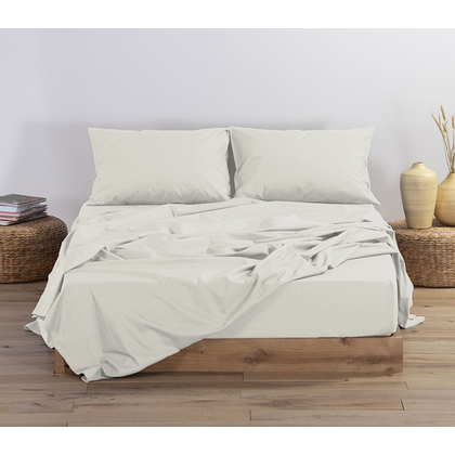 Double Bedsheet 240x270 NEF-NEF Basic 1211-Ecru 100% Cotton Pennie 144TC