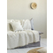 Three Seater Sofa Throw 180x300cm Cotton/ Polyester Nima Home Seymour - Ivory 33621