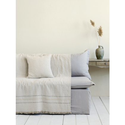 Three Seater Sofa Throw 180x300cm Cotton/ Polyester Nima Home Azura - Ivory 33779