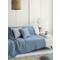 Three Seater Sofa Throw 180x300cm Cotton/ Polyester Nima Home Azura - Denim 33793