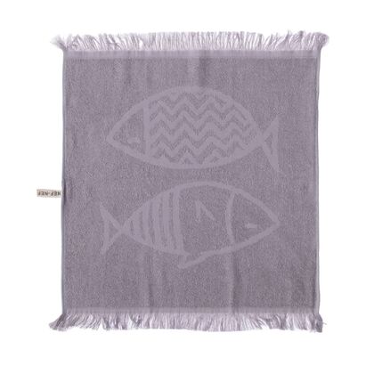 Ποτηρόπανο 50x50cm Βαμβάκι NEF-NEF Fish Style - Silver 035592