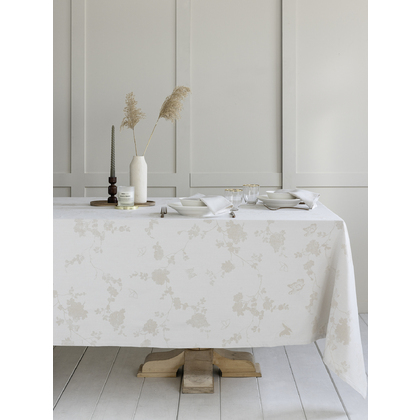 Tablecloth 165x265cm Cotton/ Linen/ Polyester/ Viscose Nima Home Kalia - Beige 33669