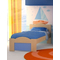 Παιδικό Κρεβάτι Ξύλινο Ημίδιπλο για στρώμα 110x200 Wave Δρυς Σιέλ 