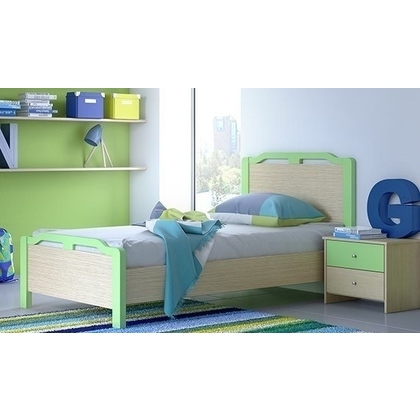 Wooden Children's Bed/Oak Light Green
