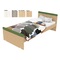 Wooden Single Bed for mattress 110x200