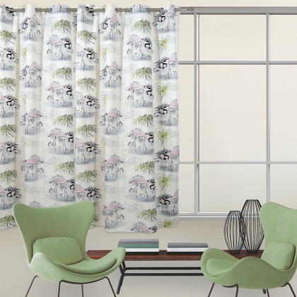 Κουρτίνα με Kρίκους 140x280 Das Home Curtain Line Prints 2063