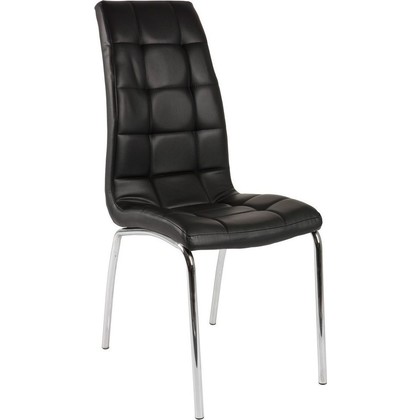 Καρέκλα Δείπνου PU Varossi Amelia Μαύρο 42x43x95cm