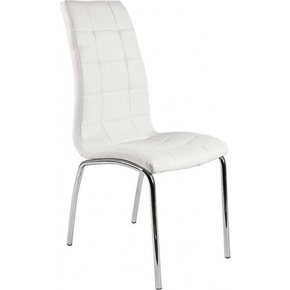 Καρέκλα Δείπνου PU Varossi Amelia Λευκό 42x43x95cm