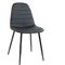 Καρέκλα Δείπνου PU Varossi Antonella Μαύρο 45.5x53x87cm