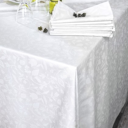 Tablecloth 90x90 Rythmos Bensimon White