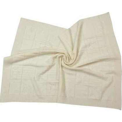 Blanket 110x140 Anna Riska Baby Jacquard Knitted Collection Joy Ivory