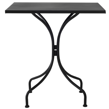 Τραπέζι Μεταλλικό Varossi Flex Μαύρο 70x70x71