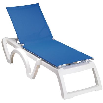 Ξαπλώστρα Jamaica Beach με Λευκό Σκελετό / Μπλε