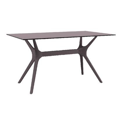 Table Ibiza 140x80 Polypropylene Wicker