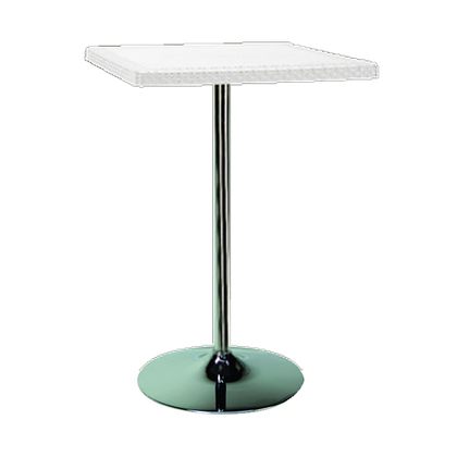 Τραπέζι Bar Calaf Πολυπροπυλένιο Wicker/ Λευκό 70x70x106cm