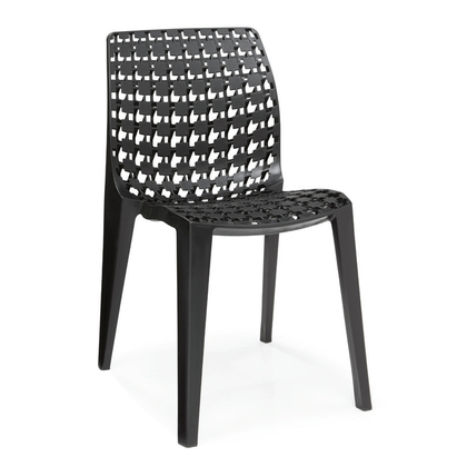 Καρέκλα Pluz Πολυπροπυλένιο/ Μαύρο