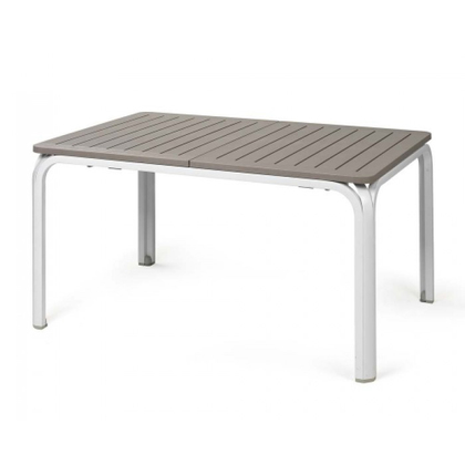 Τραπέζι Επεκτεινόμενο Alloro 140/ Πολυπροπυλένιο Αλουμίνιο 140(+70)x100x73​​cm