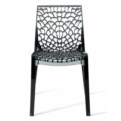 Καρέκλα Gruvyer PL Πολυκαρμπονική/ Ανθρακί 45x46x85cm
