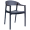 Καρέκλα Carmen Πολυκαρμπονική Μαύρο/ Μαύρο Διάφανο 49x53x79cm