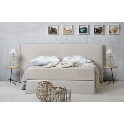 Covered King-Size Bed Linea Strom Nativa 180x200 cm 