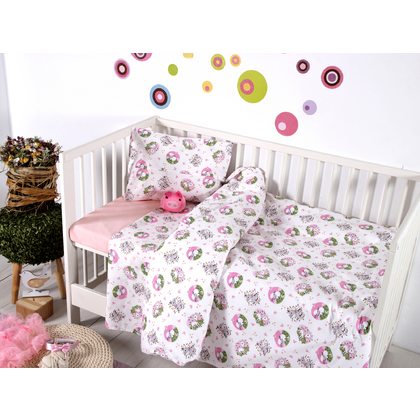 Baby's Sheet 2pcs. Set 80x110cm SB Home Newborn Collection Elvin/ Pink​