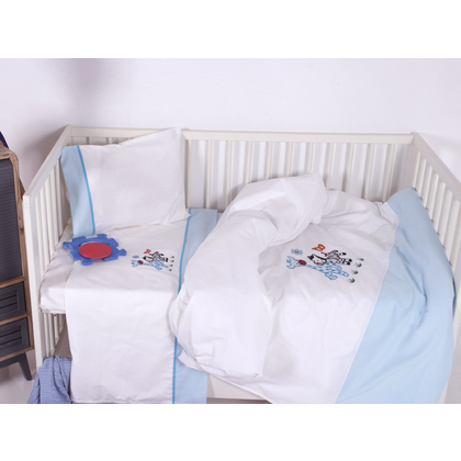 Σετ Σεντονιών Μπεμπέ SB Home Newborn Collection Ollie&Zemo Blue