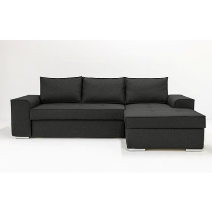 Γωνιακός καναπές κρεβάτι με αποθηκευτικό χώρο Epiplo World 271x163εκ. CORFU NV03 Γκρι