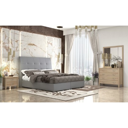  Bedroom Set 160x200 N60 Ash Technoderma / Melamine