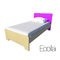 Παιδικό Ημίδιπλο Κρεβάτι Φούξια Irven  Ecolla 110x190/200
